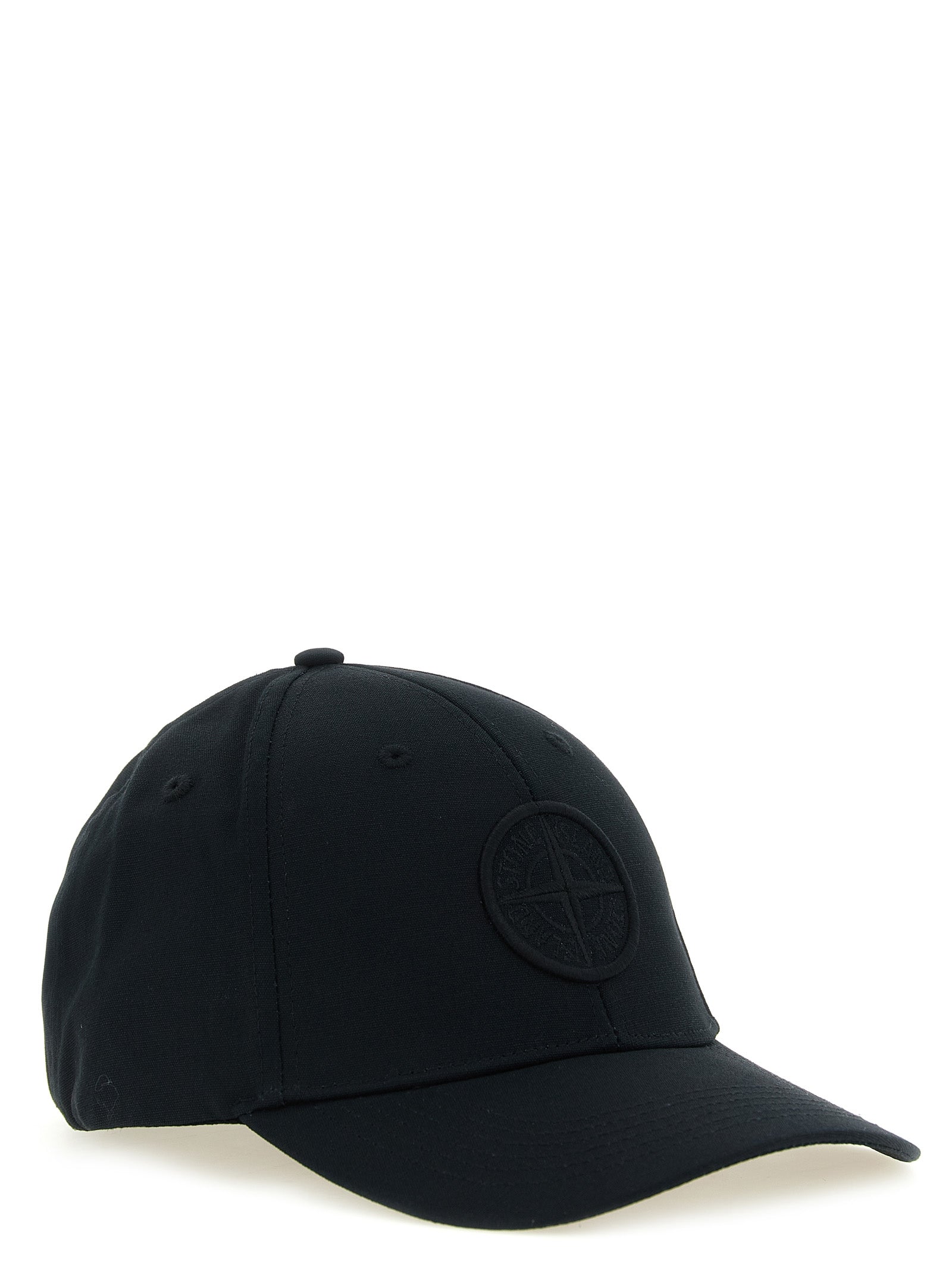 Stone Island Black Cotton Cap (Baseball Men's Hat)