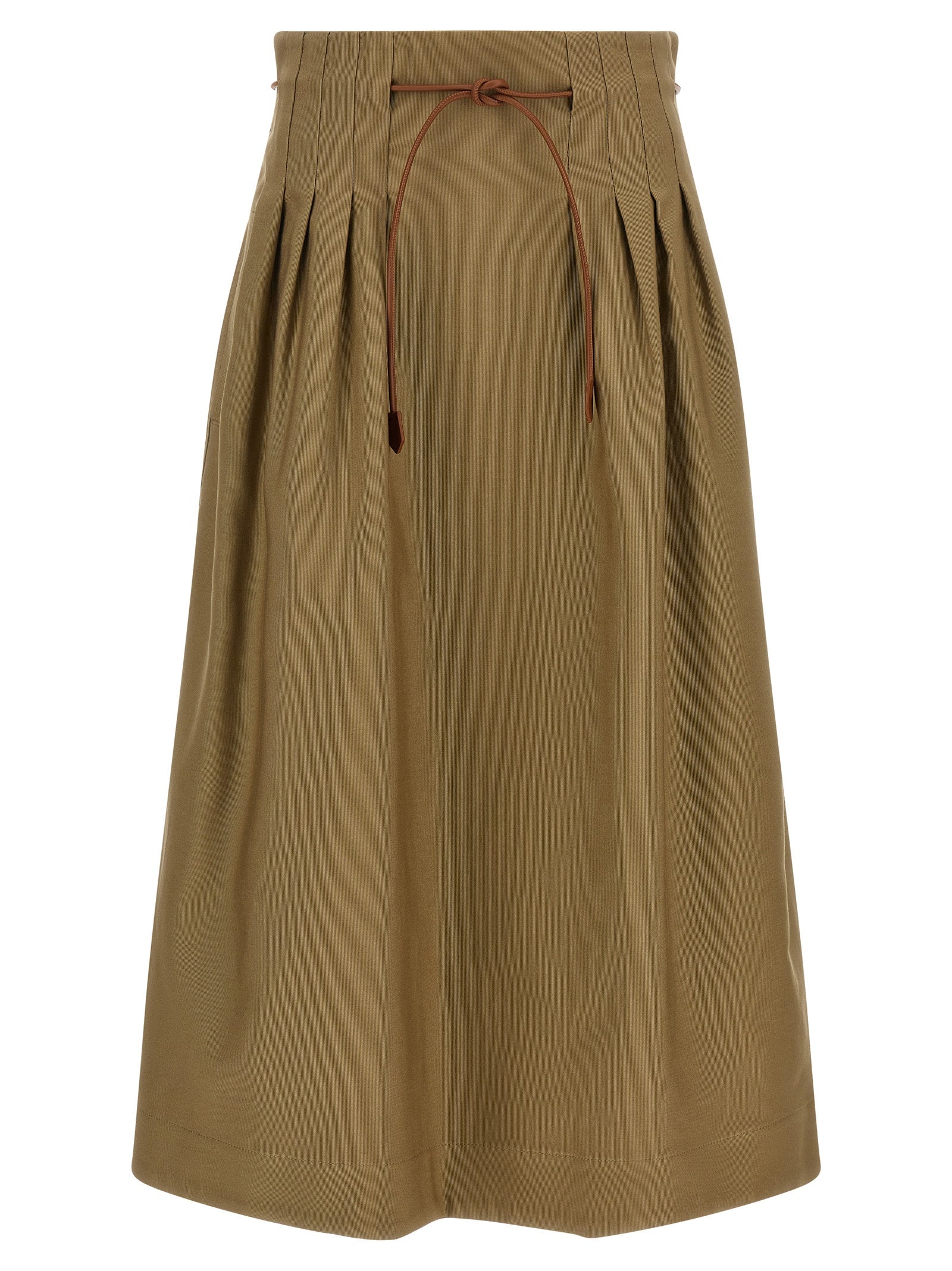 Max Mara Bicolor Cotton Midi Women's Skirt