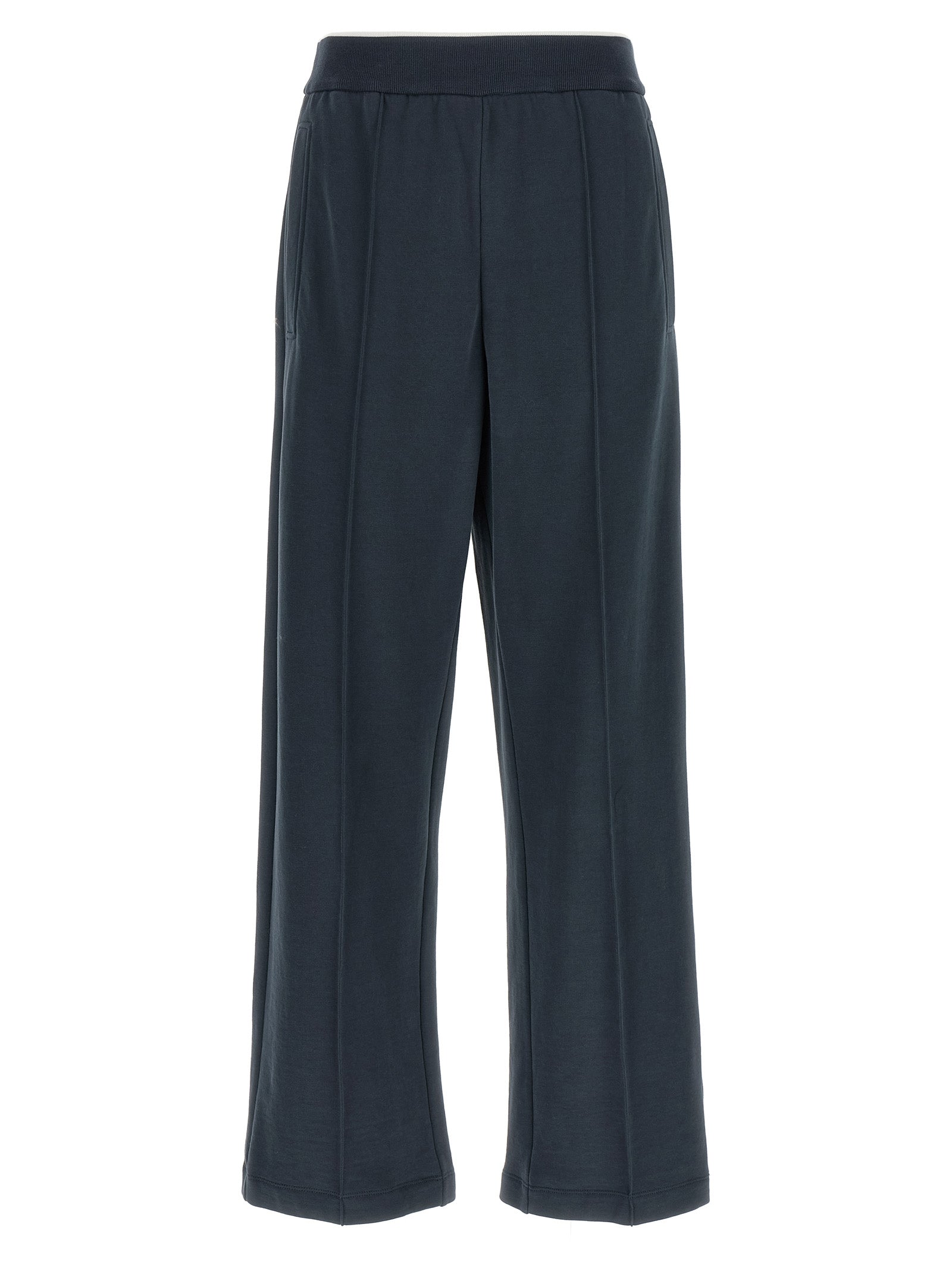 Brunello Cucinelli Blue Cotton Joggers (Workout Women's Pants)