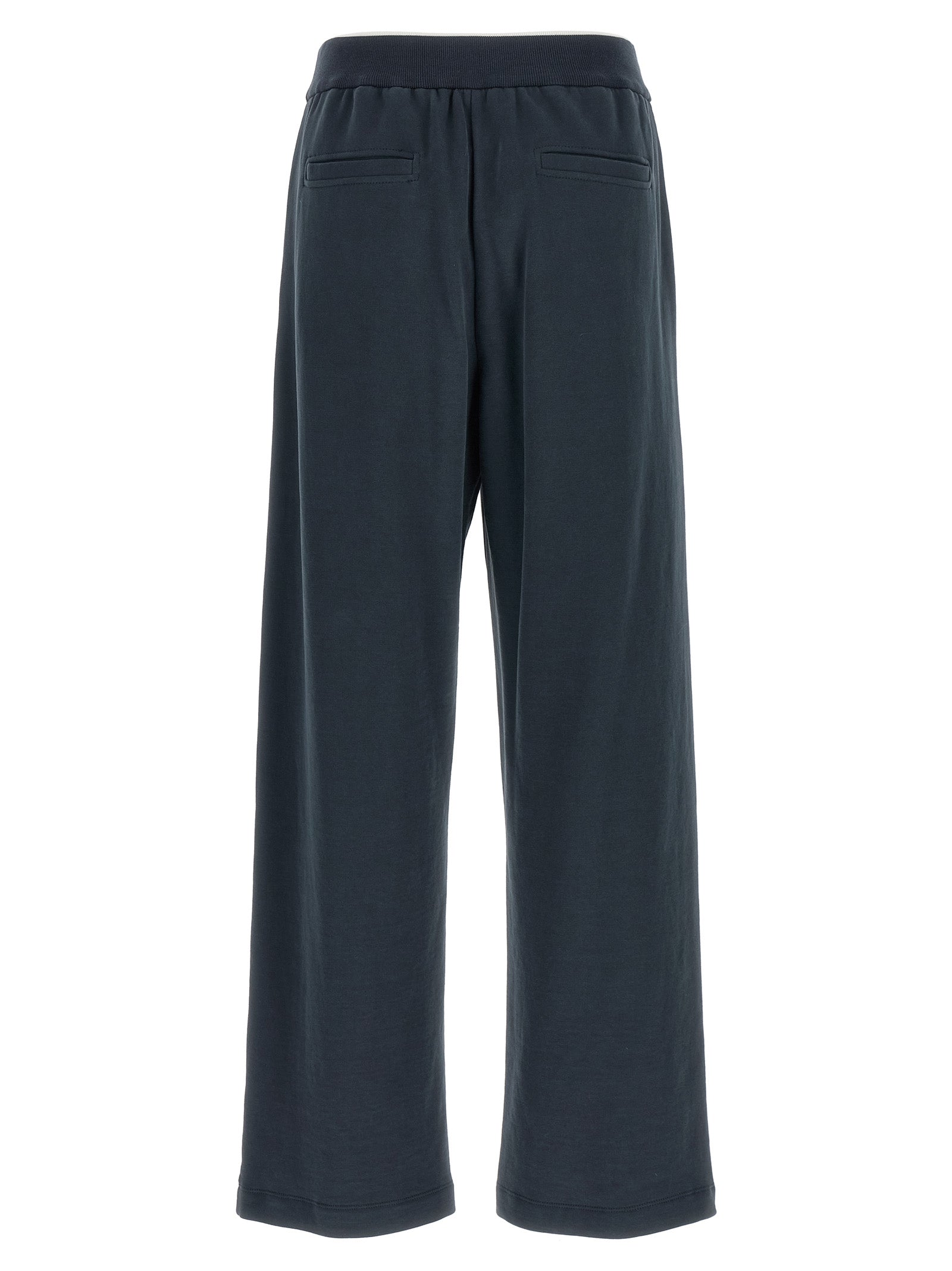 Brunello Cucinelli Blue Cotton Joggers (Workout Women's Pants)