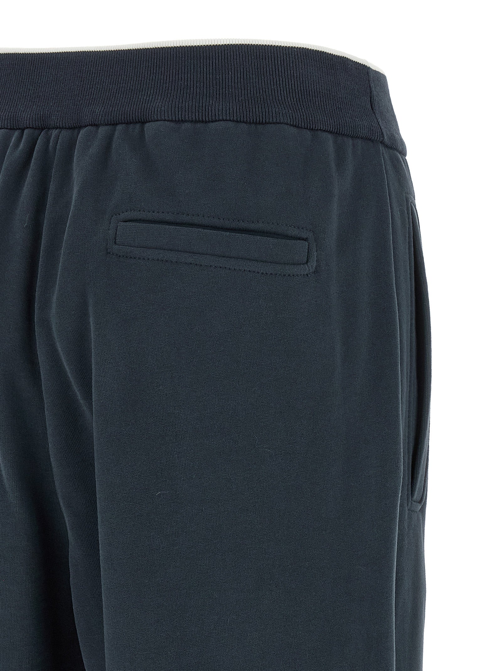 Brunello Cucinelli Blue Cotton Joggers (Workout Women's Pants)