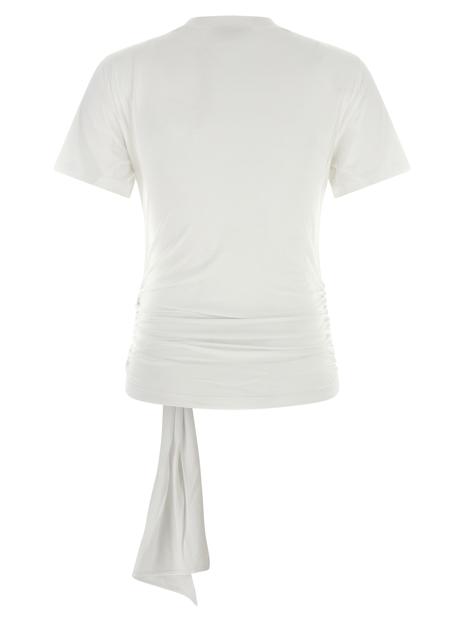 7 For All Mankind White Lyocell Women's T-Shirt