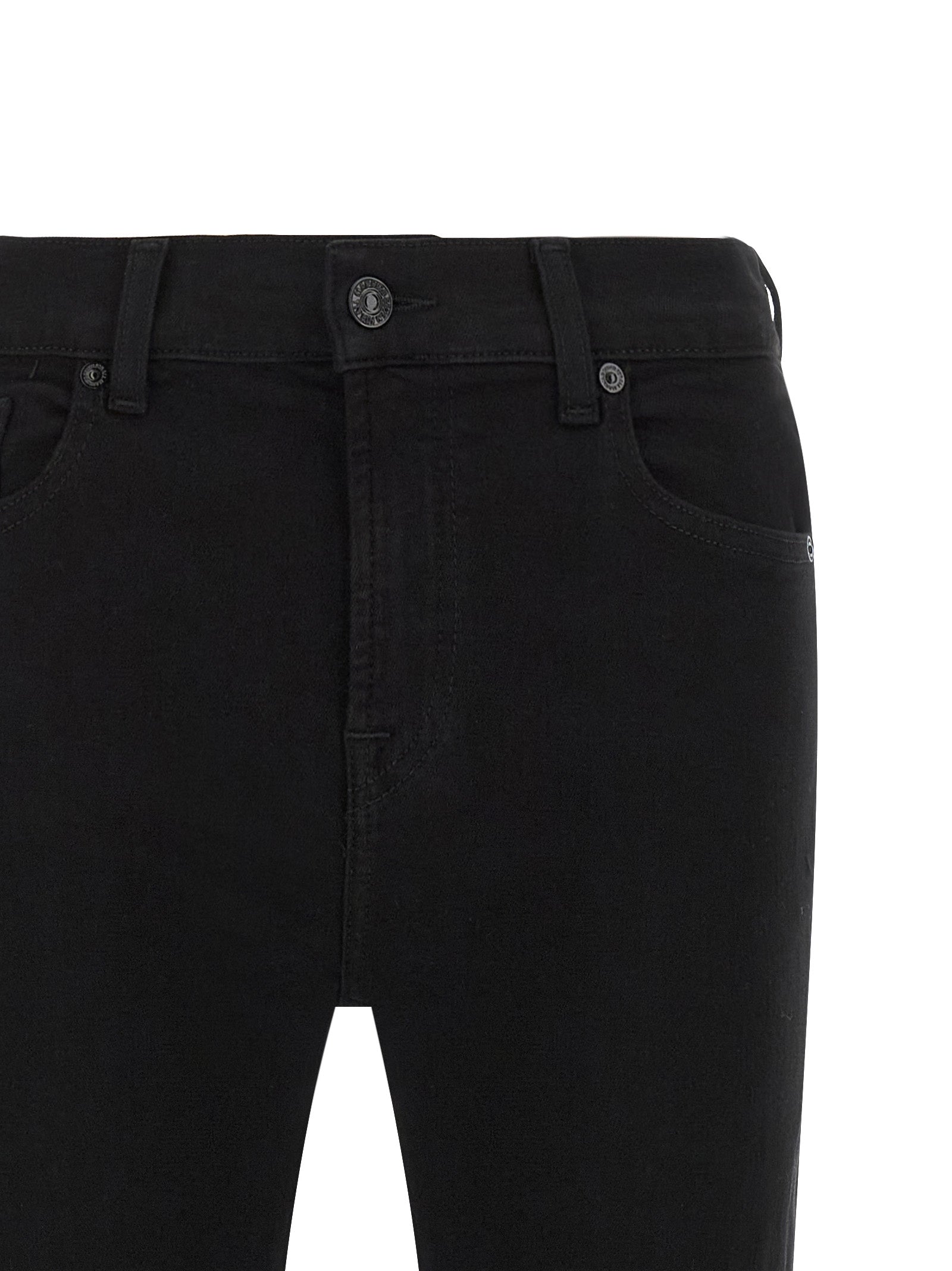 7 For All Mankind Black Cotton Bootcut Women's Jeans