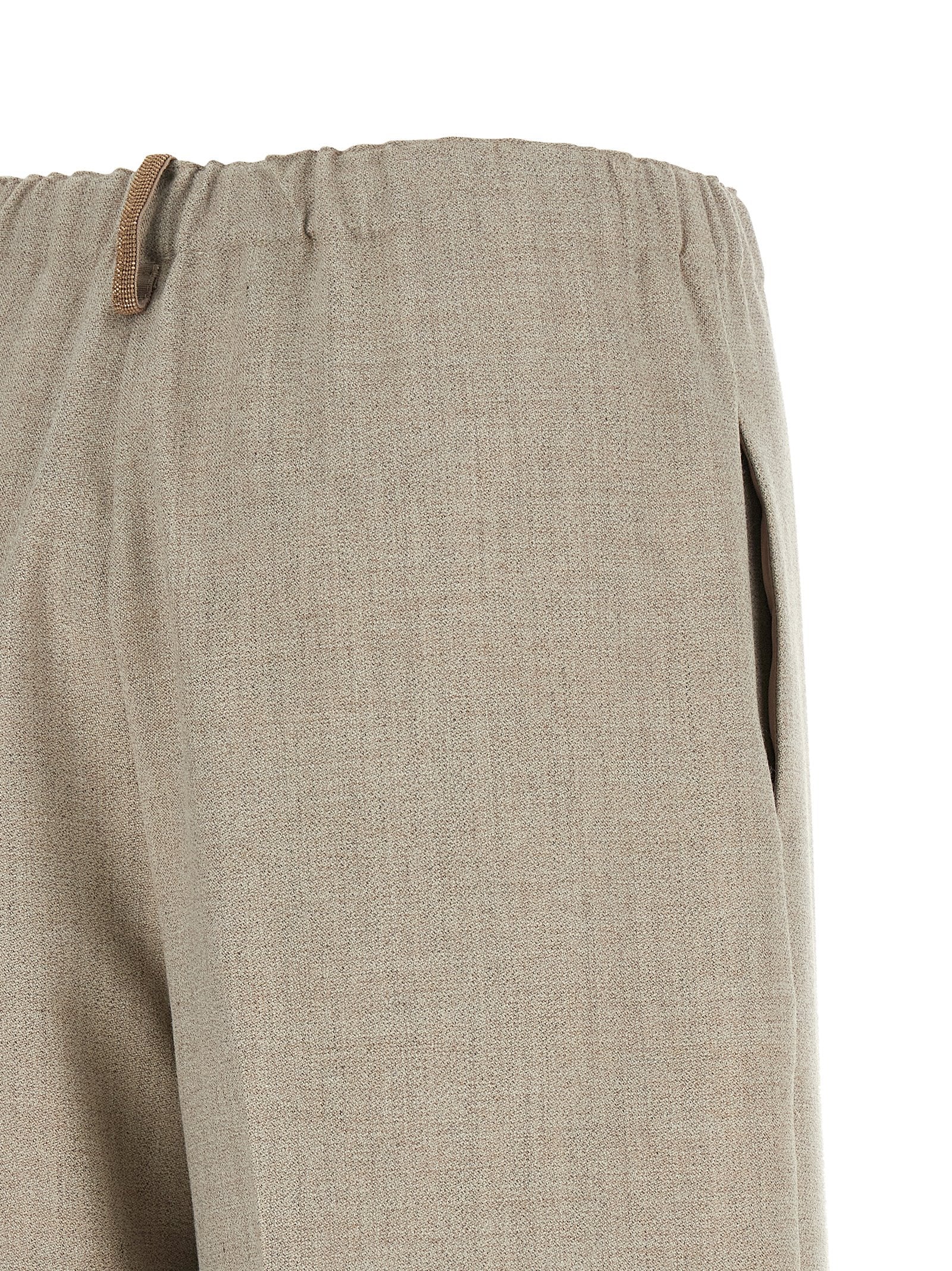 Fabiana Filippi Beige Polyester Casual Women's Pants