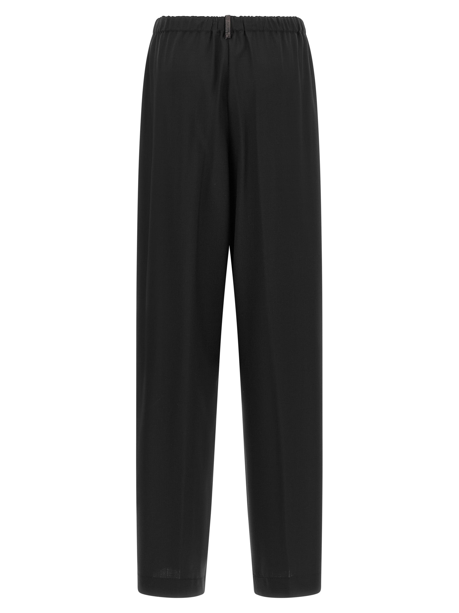 Fabiana Filippi Black Virgin Wool Casual Women's Pants
