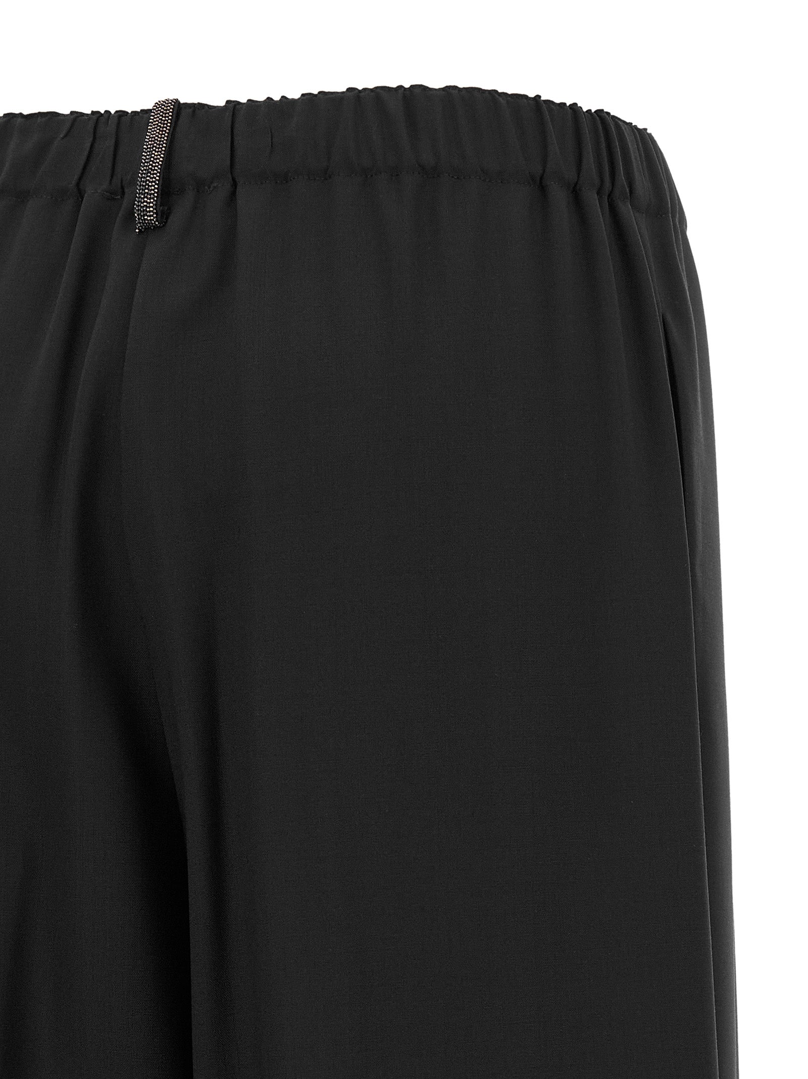 Fabiana Filippi Black Virgin Wool Casual Women's Pants