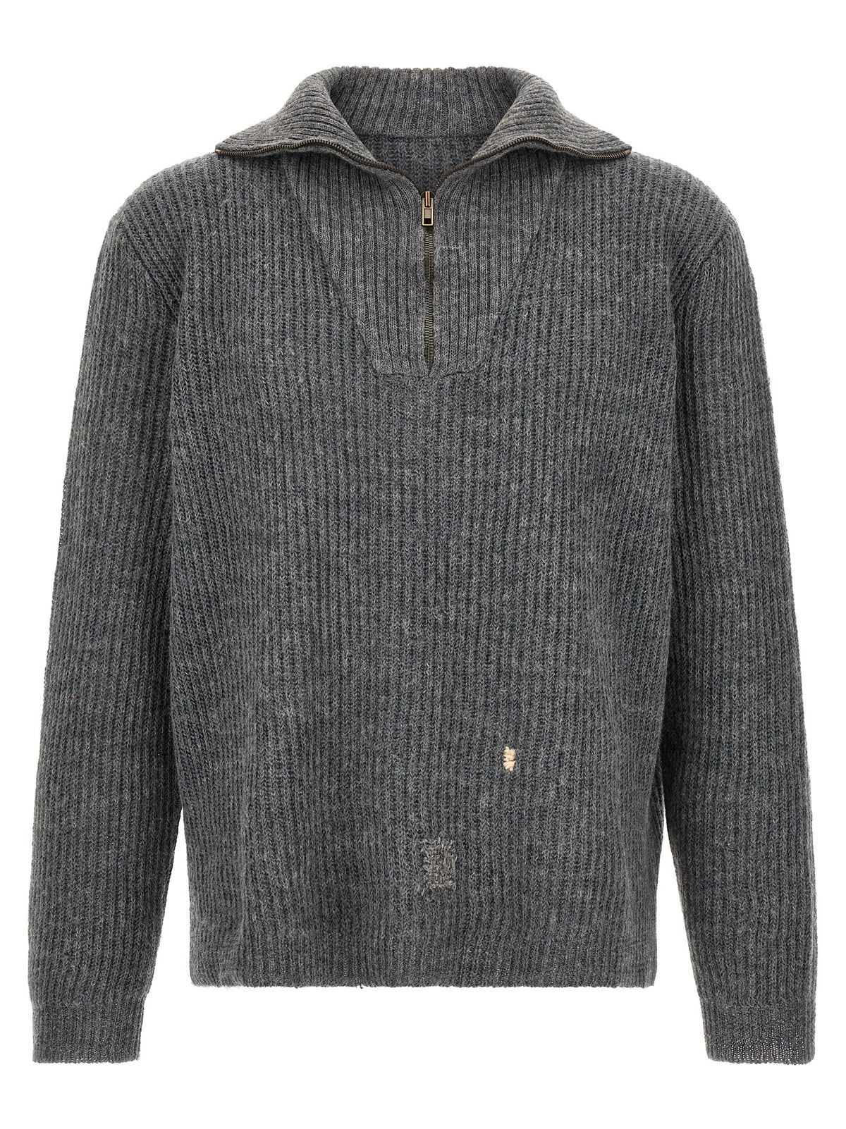 Maison Margiela Gray Linen Men's Cardigan