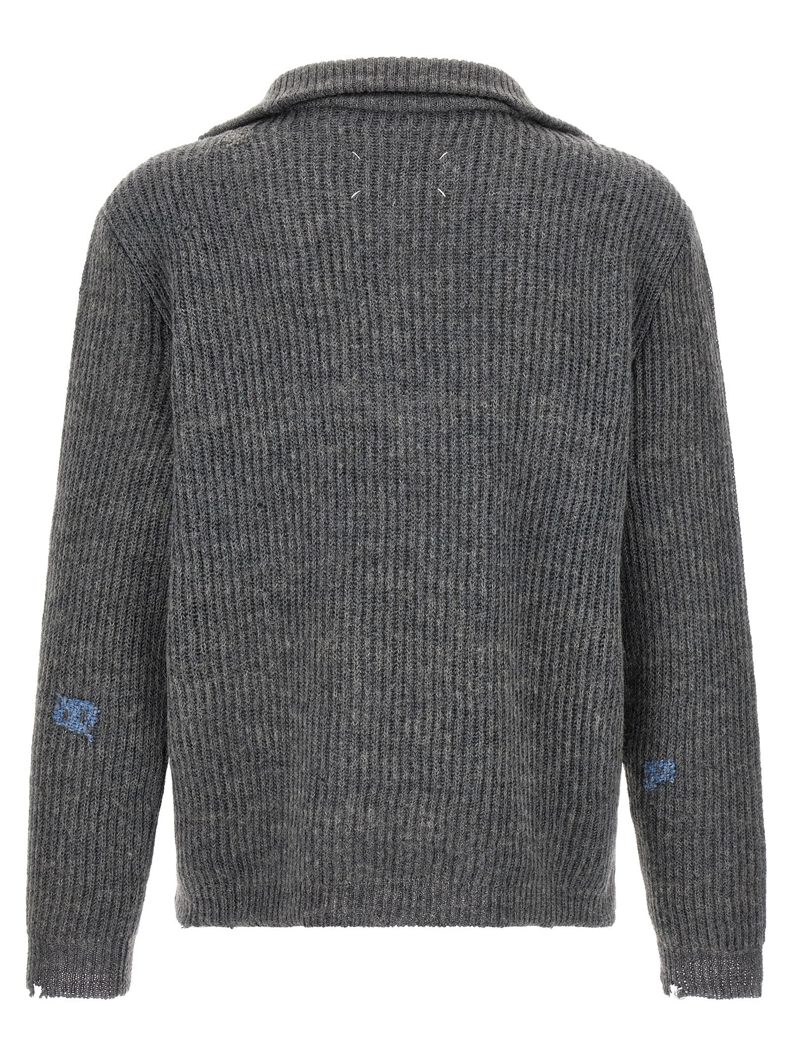 Maison Margiela Gray Linen Men's Cardigan