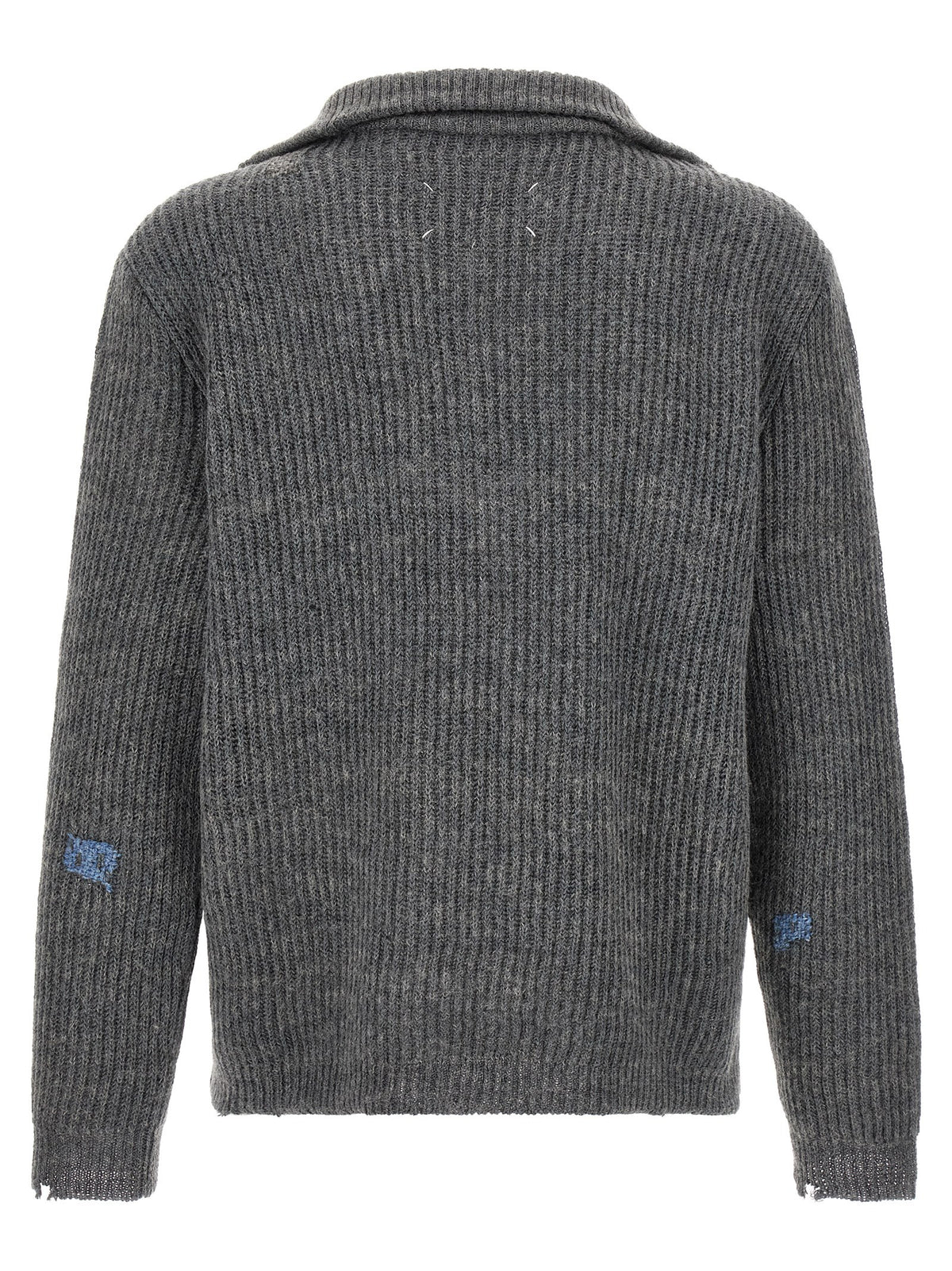 Maison Margiela Gray Linen Men's Cardigan