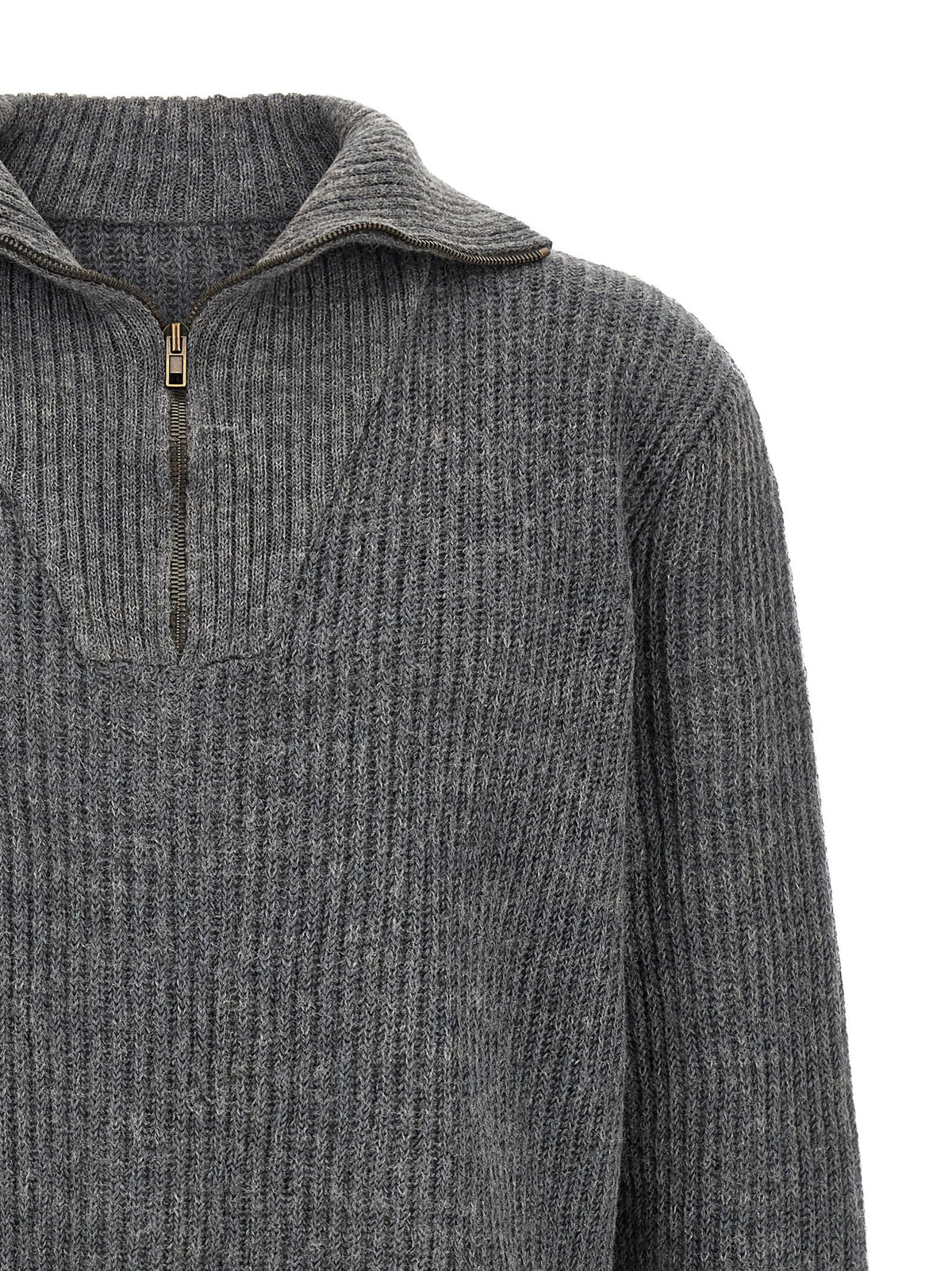Maison Margiela Gray Linen Men's Cardigan