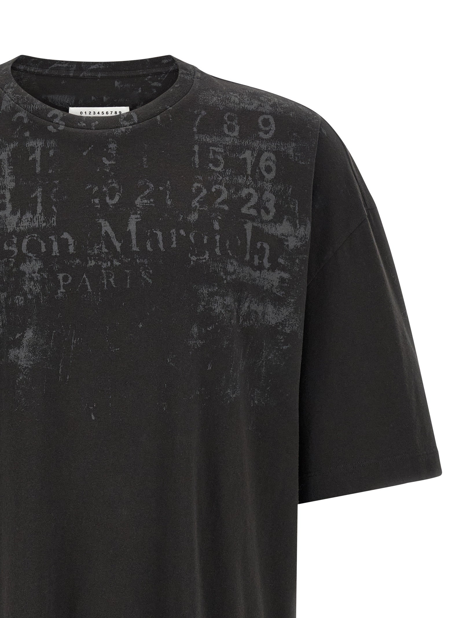 Maison Margiela Black Cotton Long Sleeve Men's T-Shirt
