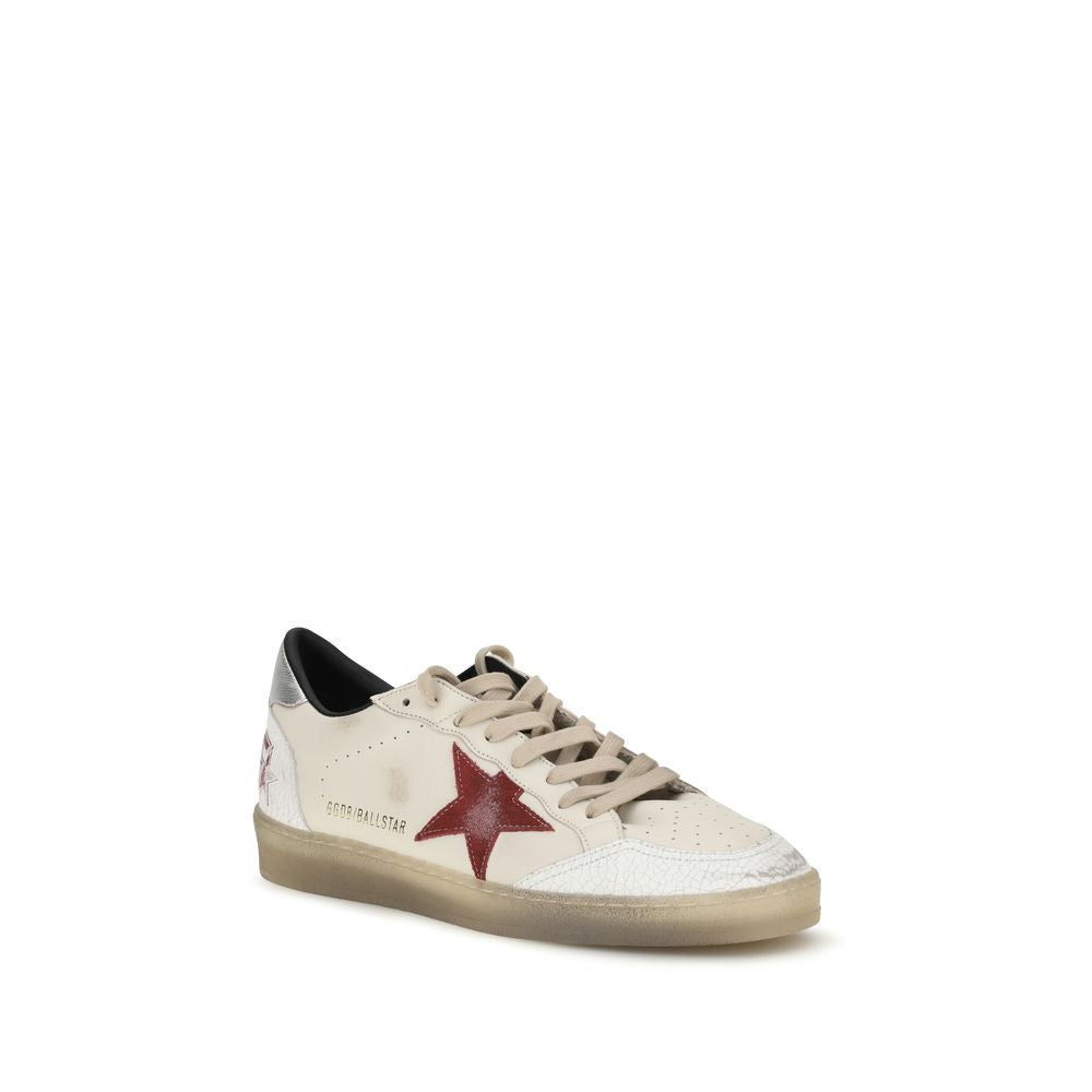 Golden Goose White Calf Leather Bos Taurus Low Top Men's Sneakers