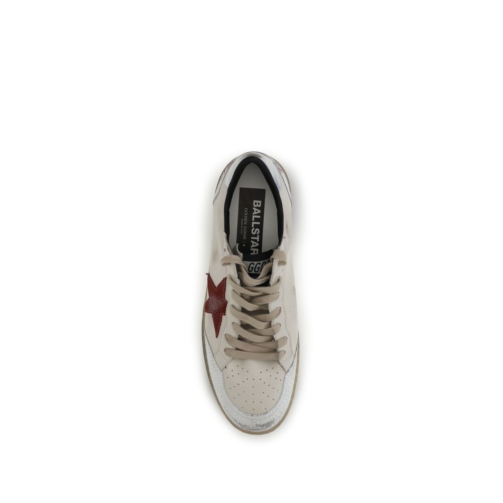 Golden Goose White Calf Leather Bos Taurus Low Top Men's Sneakers