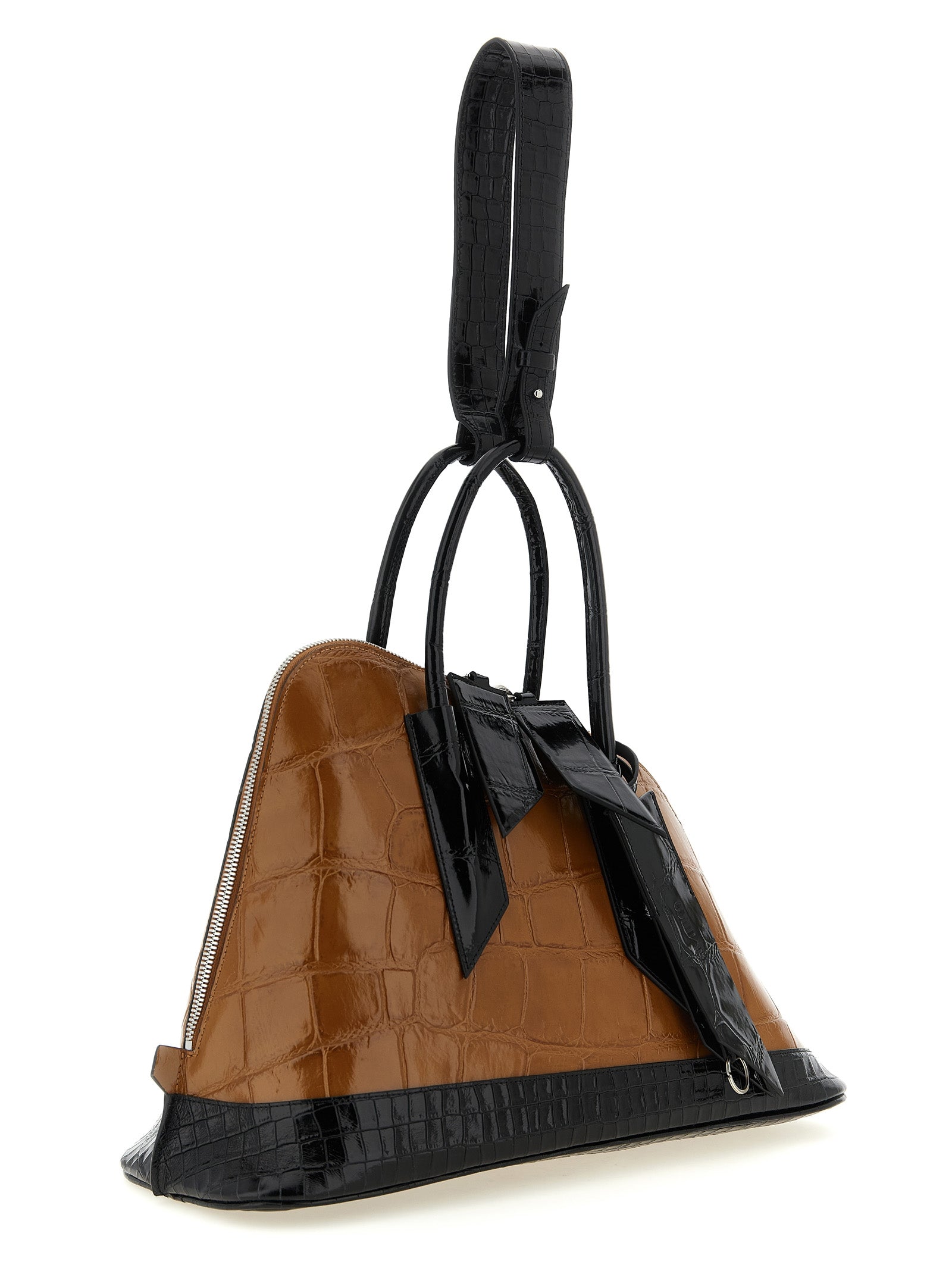 The Attico Brown Calf Leather Bos Taurus Women's Handbag