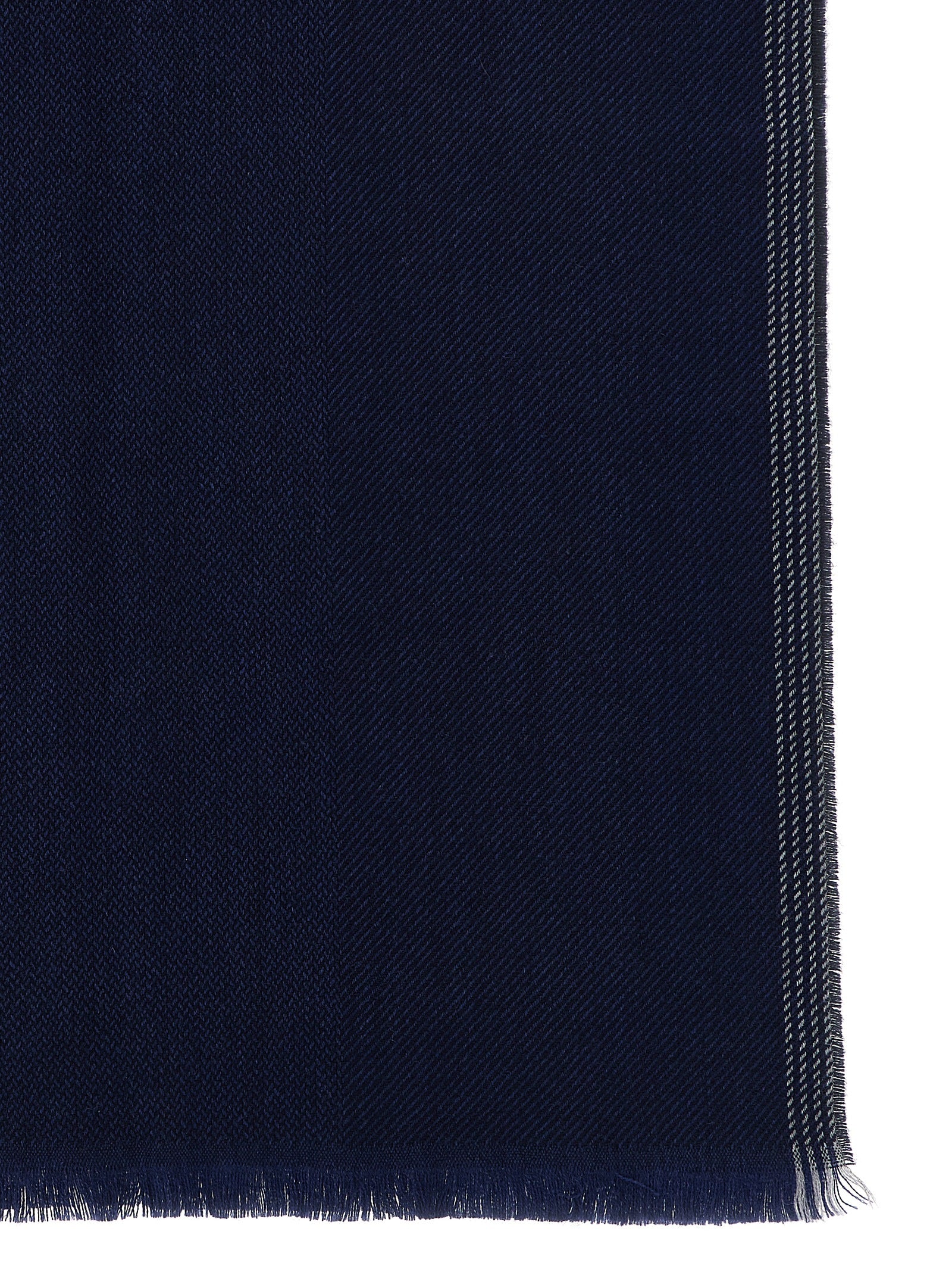 Brunello Cucinelli Blue Wool Men's Scarf