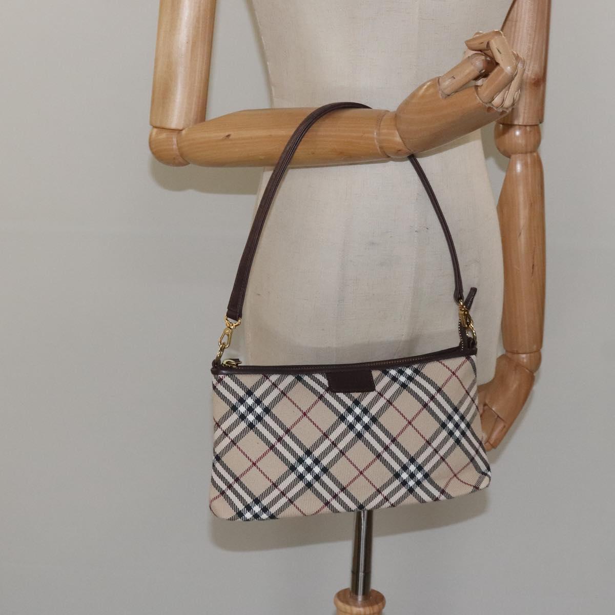 Burberry Nova Check Beige Canvas Clutch Bag (Pre-Owned)