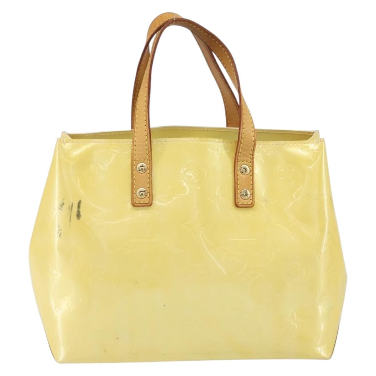 Louis Vuitton Reade Monogram Vernis Yellow Patent_Leather Handbag (Pre-Owned)