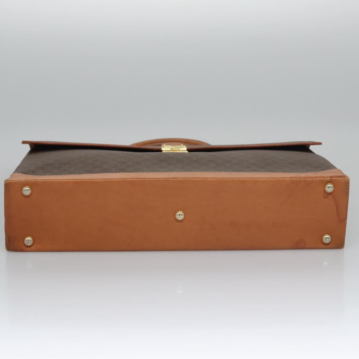 Céline Macadam Brown Canvas Briefcase Bag (Pre-Owned)