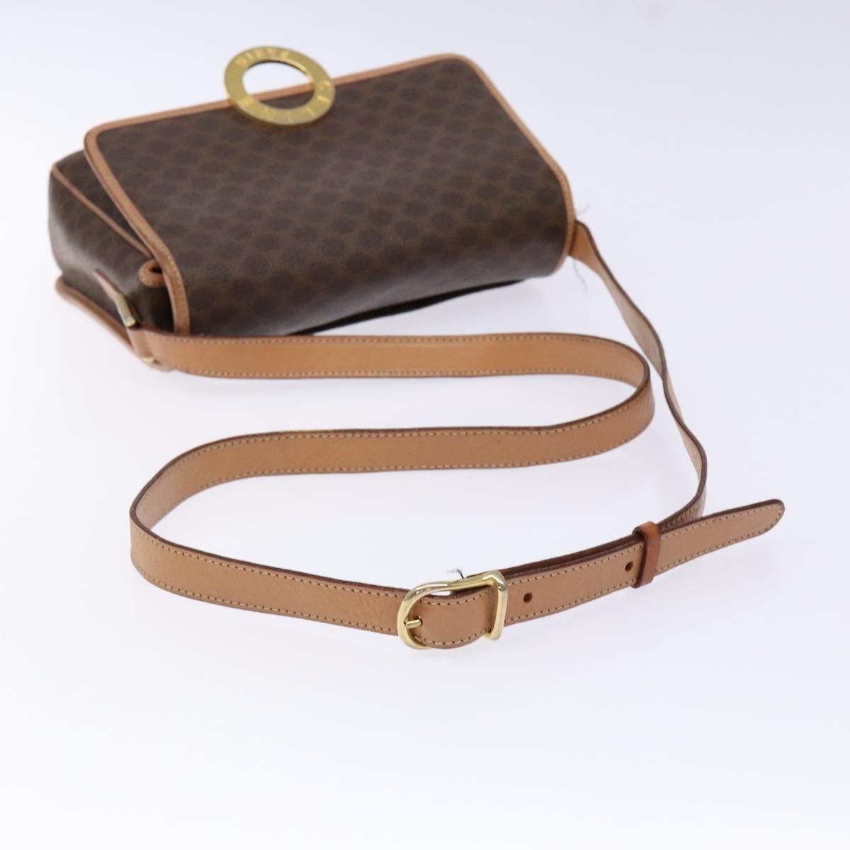 Celine Vintage Macadam Canvas Brown Canvas Bag (Pre-Owned)