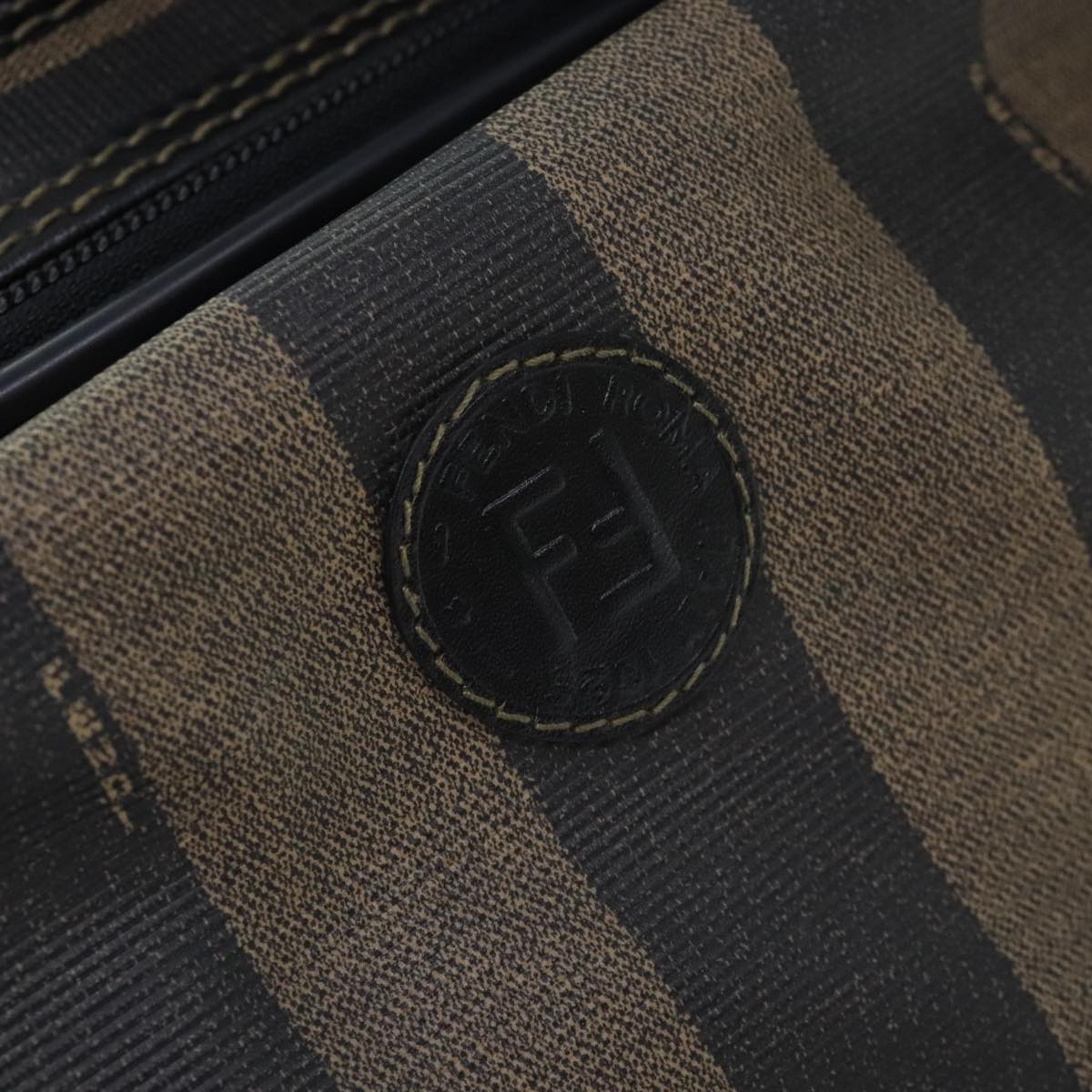 Fendi Pecan Brown Canvas Shoulder Bag (Pre-Owned)
