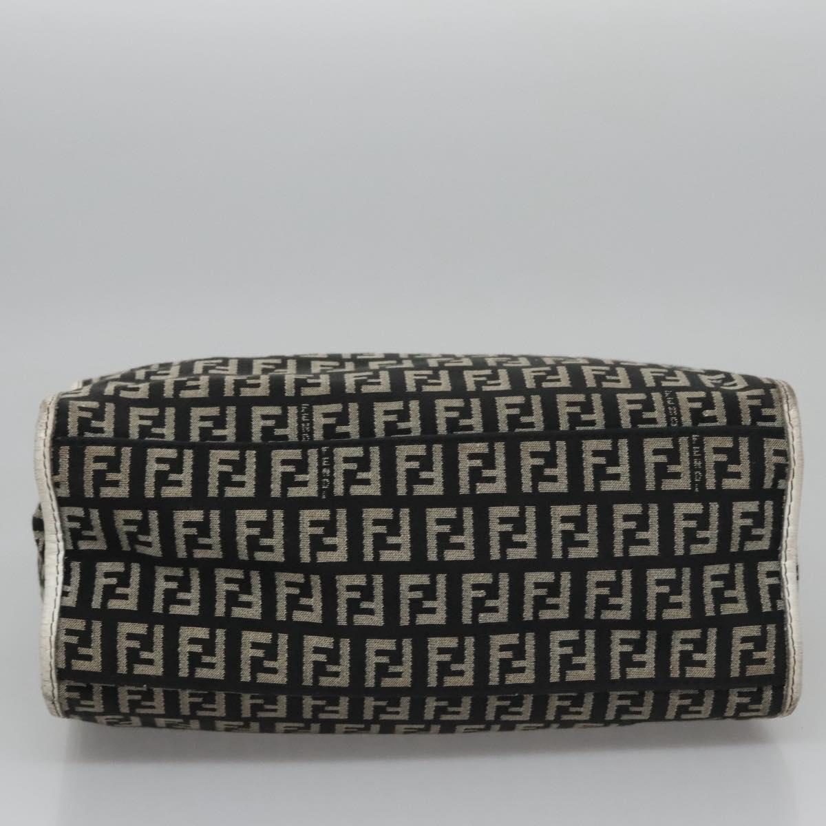 Fendi Zucchino Black Canvas Handbag (Pre-Owned)