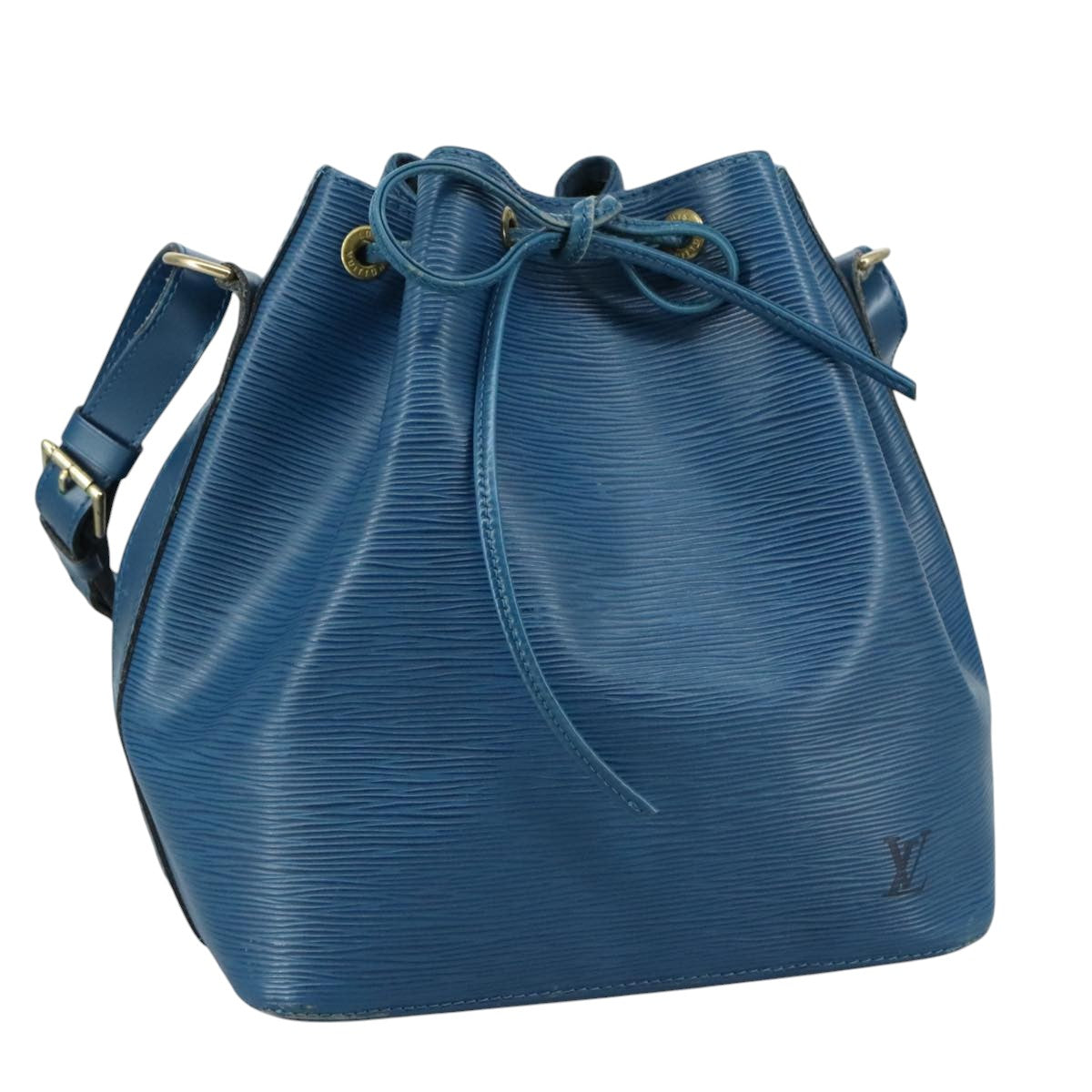 Louis Vuitton Noé Blue Leather Shoulder Bag (Pre-Owned)