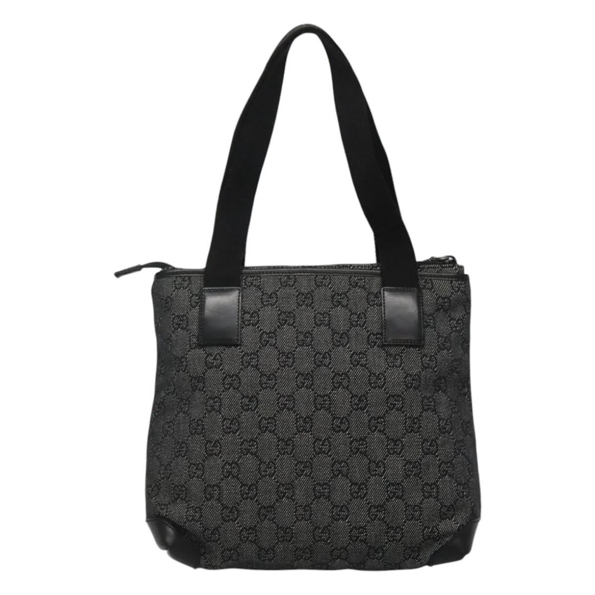 Gucci Gg Canvas Black Canvas Tote Bag (Pre-Owned)
