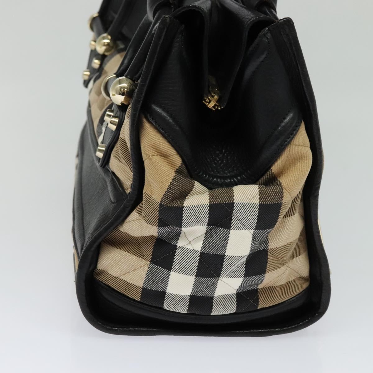 Burberry House Check Beige Canvas Shoulder Bag (Pre-Owned)