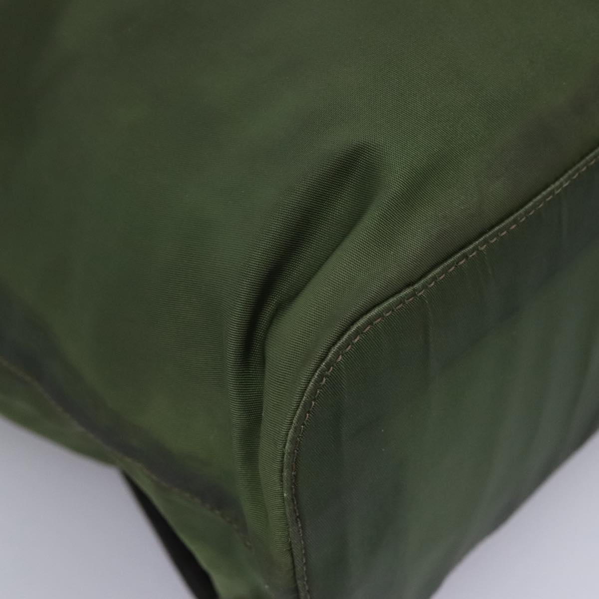 Prada Re-Nylon Khaki Synthetic Backpack Bag (Pre-Owned)