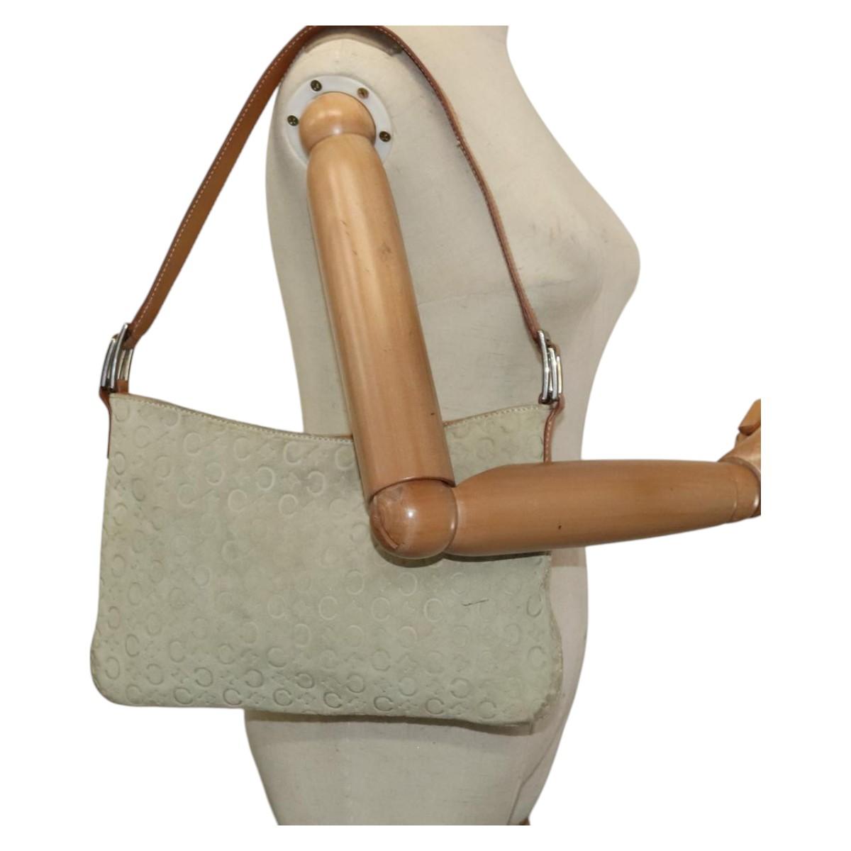 Céline Macadam Grey Canvas Shoulder Bag (Pre-Owned)