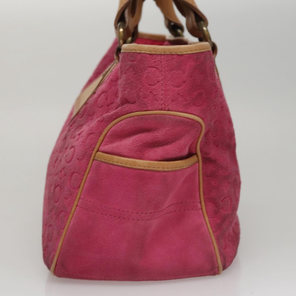 Céline Boogie Pink Canvas Handbag (Pre-Owned)