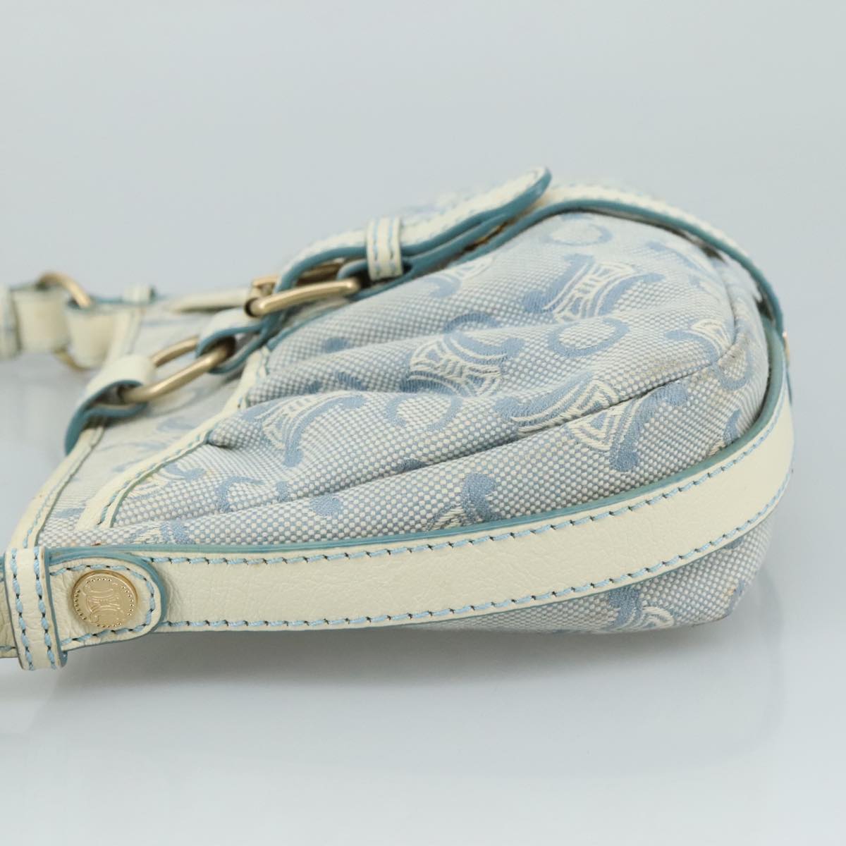 Céline Macadam Blue Canvas Shoulder Bag (Pre-Owned)