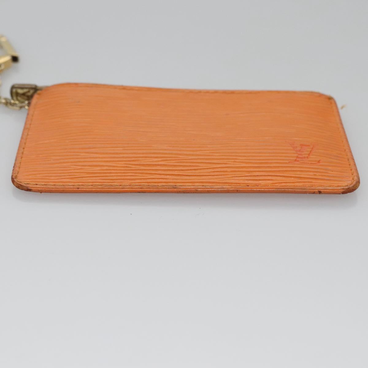 Louis Vuitton Pochette Clés Orange Leather Wallet (Pre-Owned)