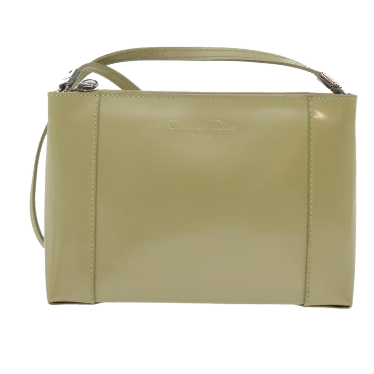 Dior Beige Patent Leather Shoulder Bag (Pre-Owned)