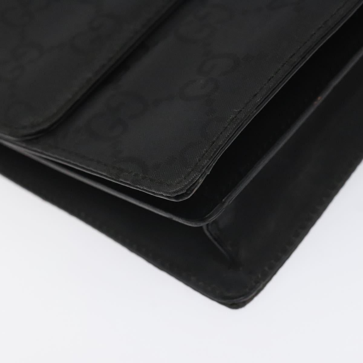 Gucci Gg Canvas Black Canvas Clutch Bag (Pre-Owned)