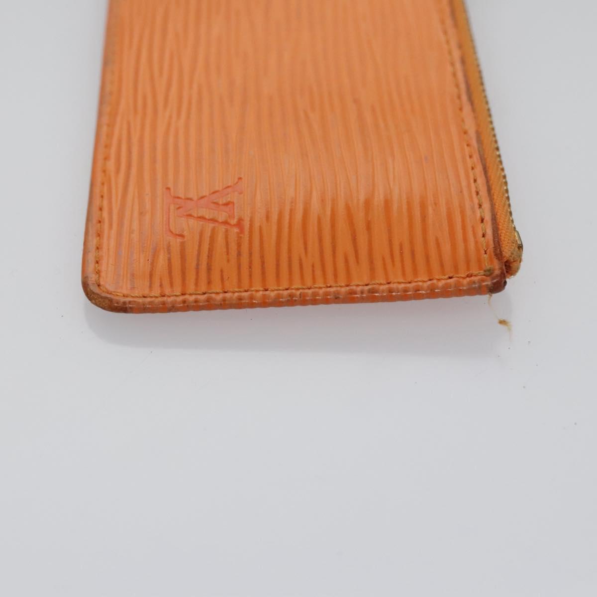 Louis Vuitton Pochette Clés Orange Leather Wallet (Pre-Owned)