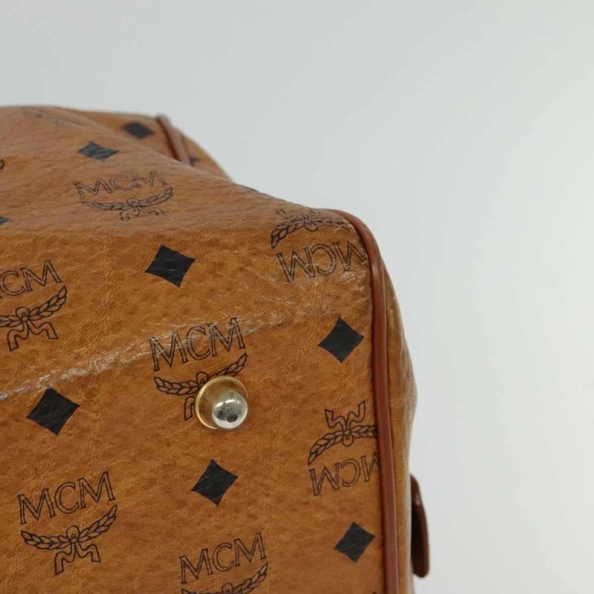MCM Visetos Brown Canvas Travel Bag (Pre-Owned)