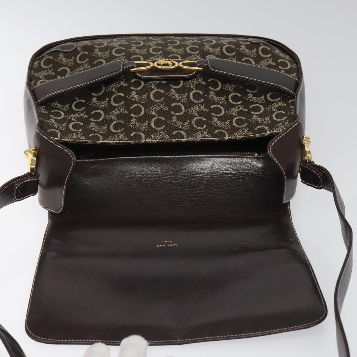 Céline Sulky Brown Canvas Shoulder Bag (Pre-Owned)