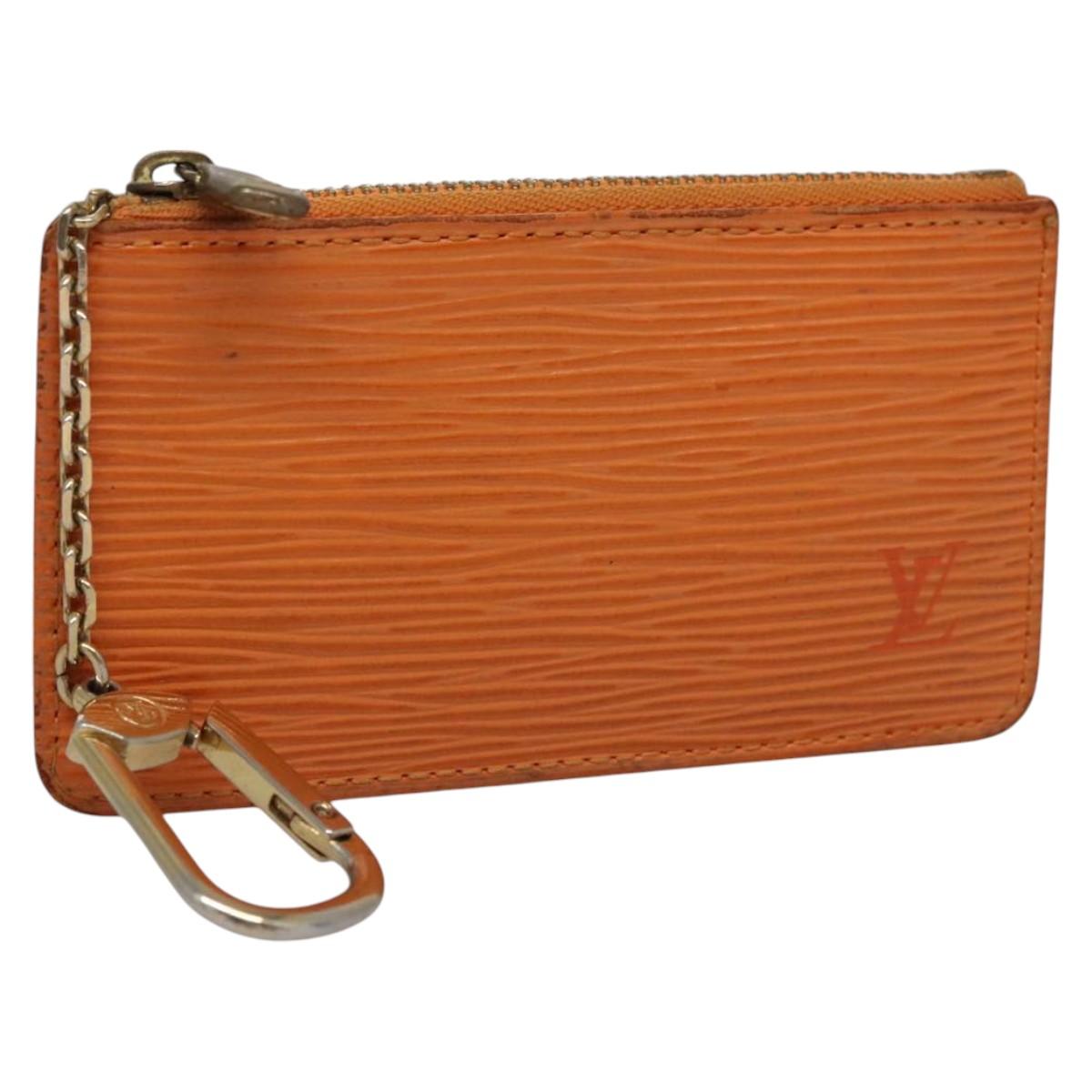 Louis Vuitton Pochette Clés Orange Leather Wallet (Pre-Owned)