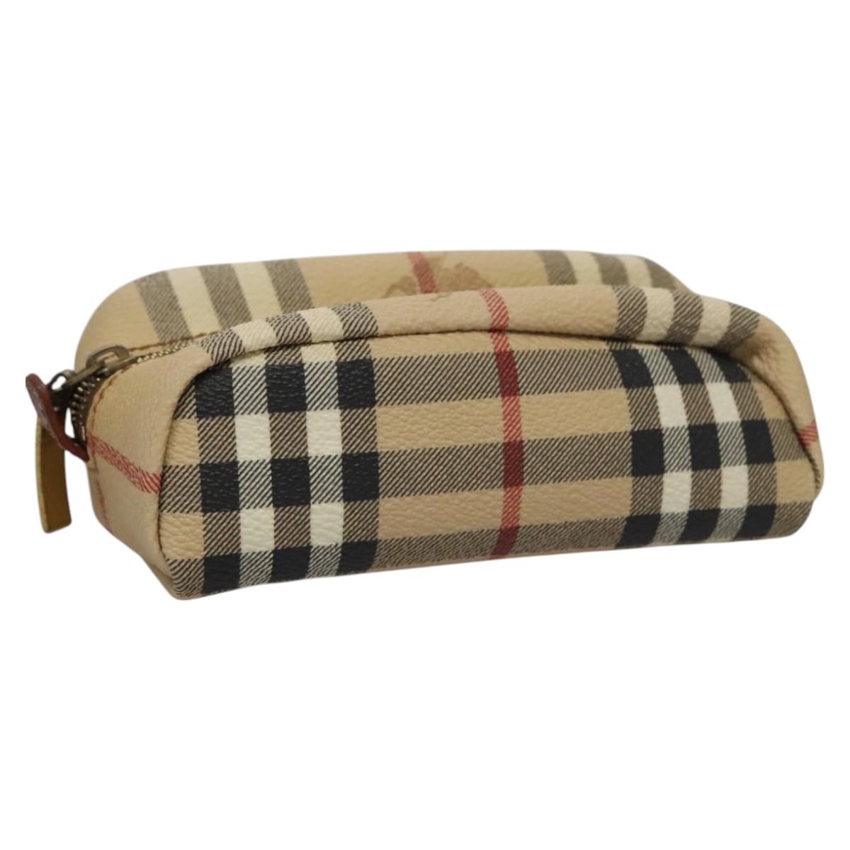 Burberry Nova Check Beige Canvas Clutch Bag (Pre-Owned)