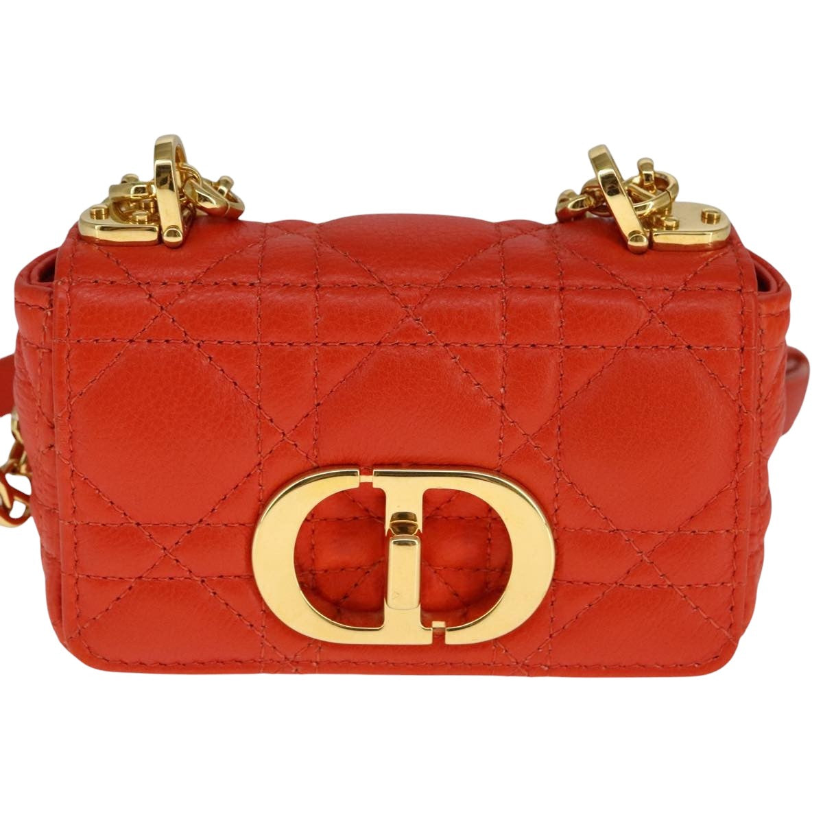 Dior Orange Leather Shoulder Bag (Pre-Owned)