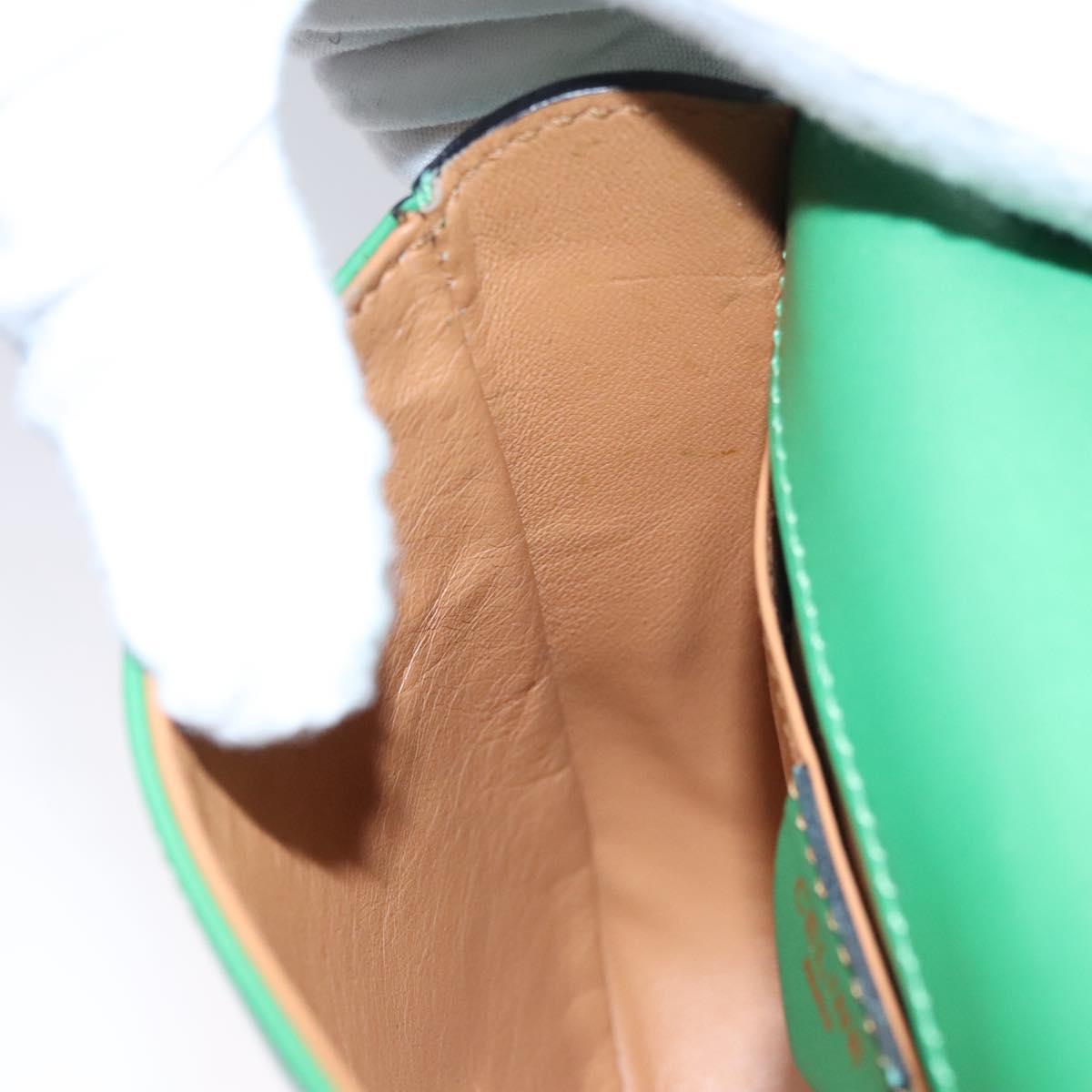 Céline Green Leather Clutch Bag (Pre-Owned)