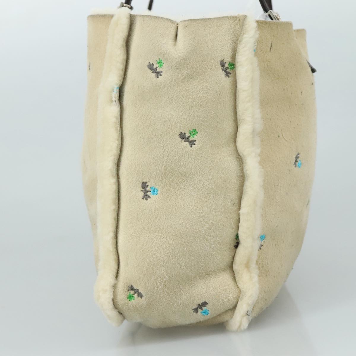 Versace Beige Wool Shoulder Bag (Pre-Owned)
