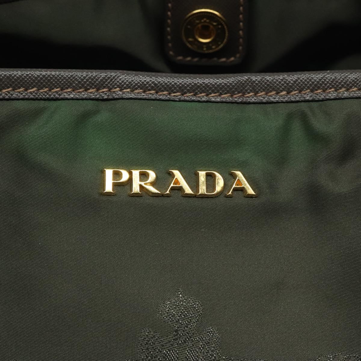 Prada Tessuto Khaki Nylon Tote Bag (Pre-Owned)