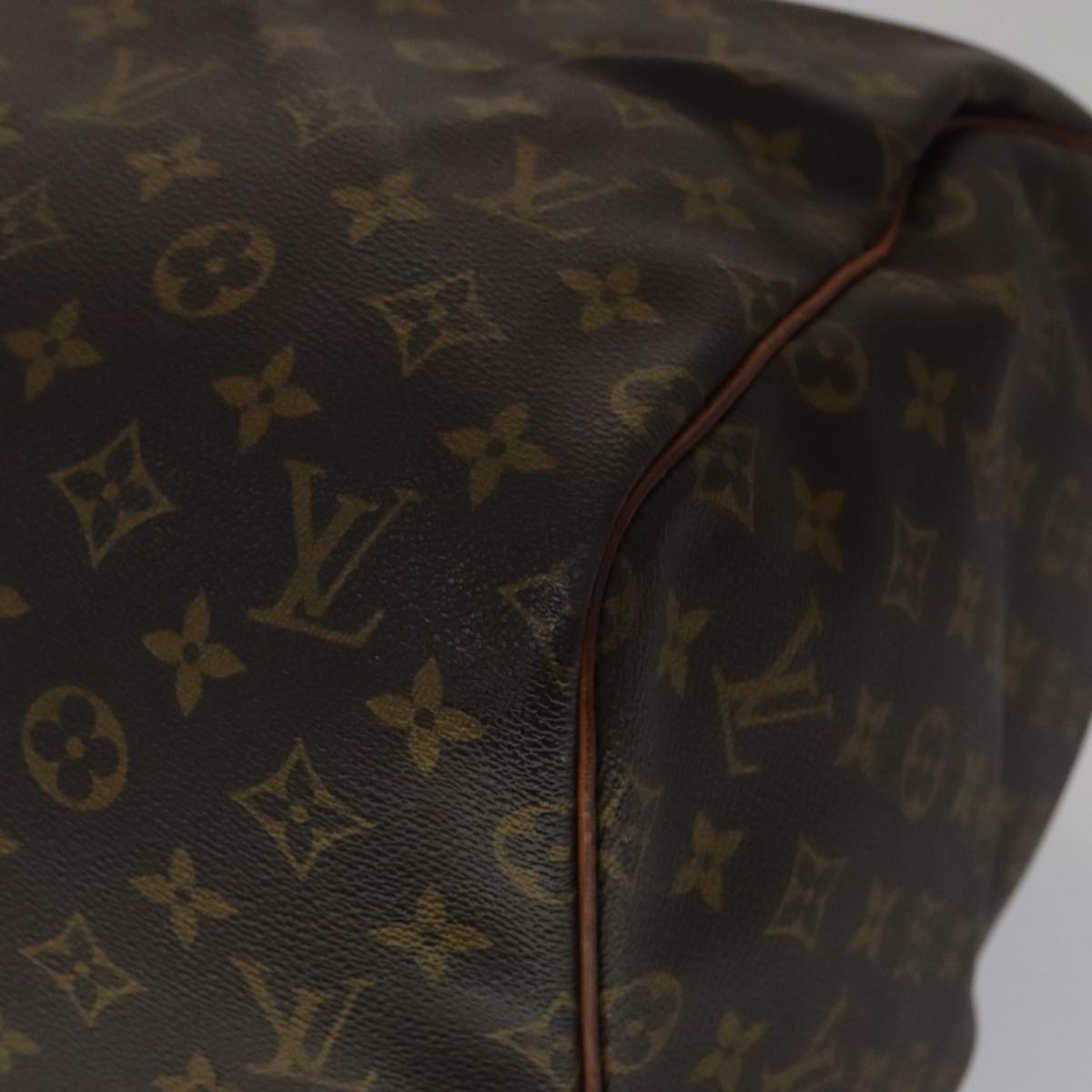 Louis Vuitton Keepall 55 Brown Leather Travel Bag (Pre-Owned)