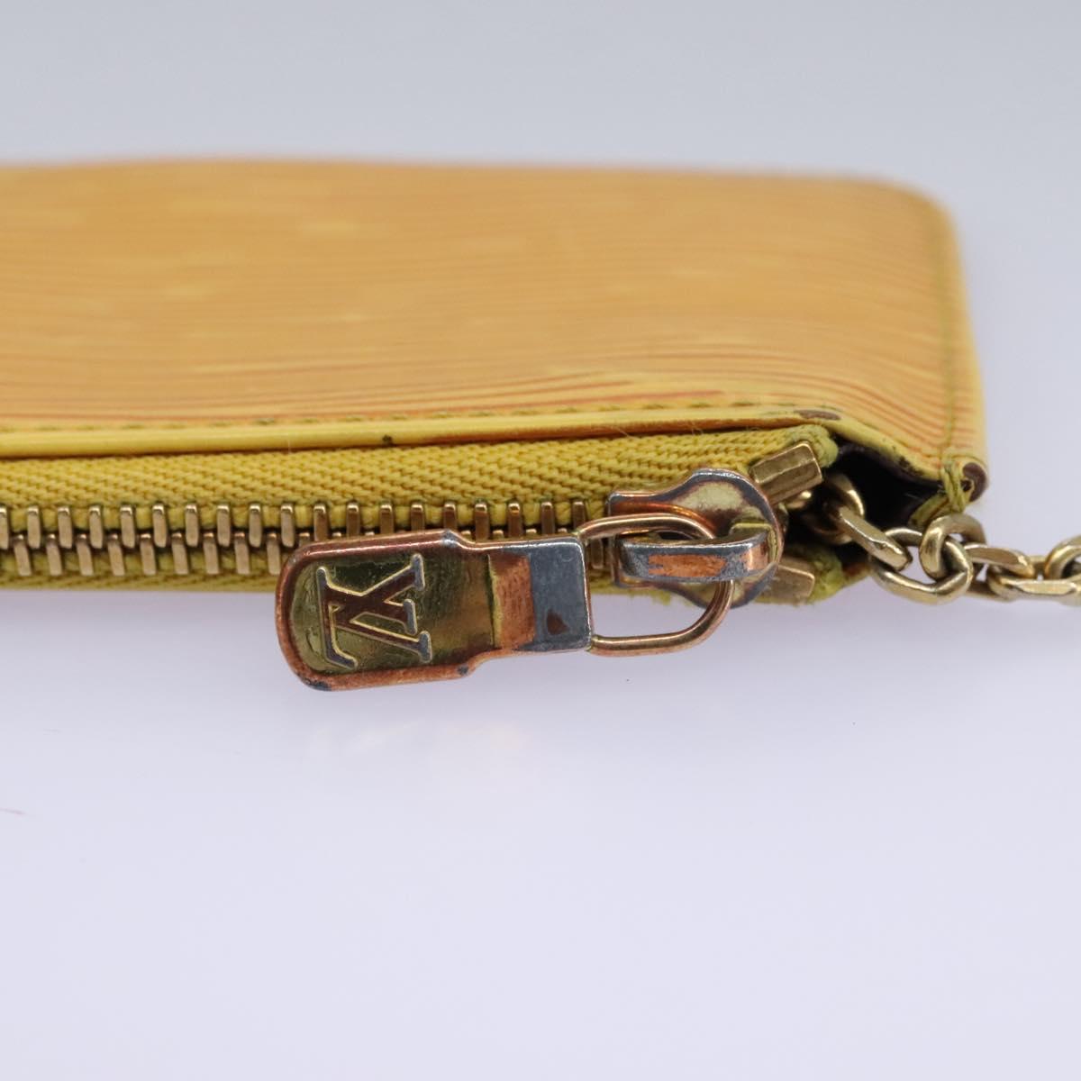 Louis Vuitton Pochette Clés Yellow Leather Wallet (Pre-Owned)