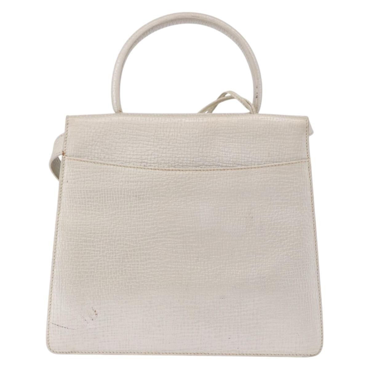 Loewe Barcelona Top Handle Leather Silver Leather Handbag (Pre-Owned)