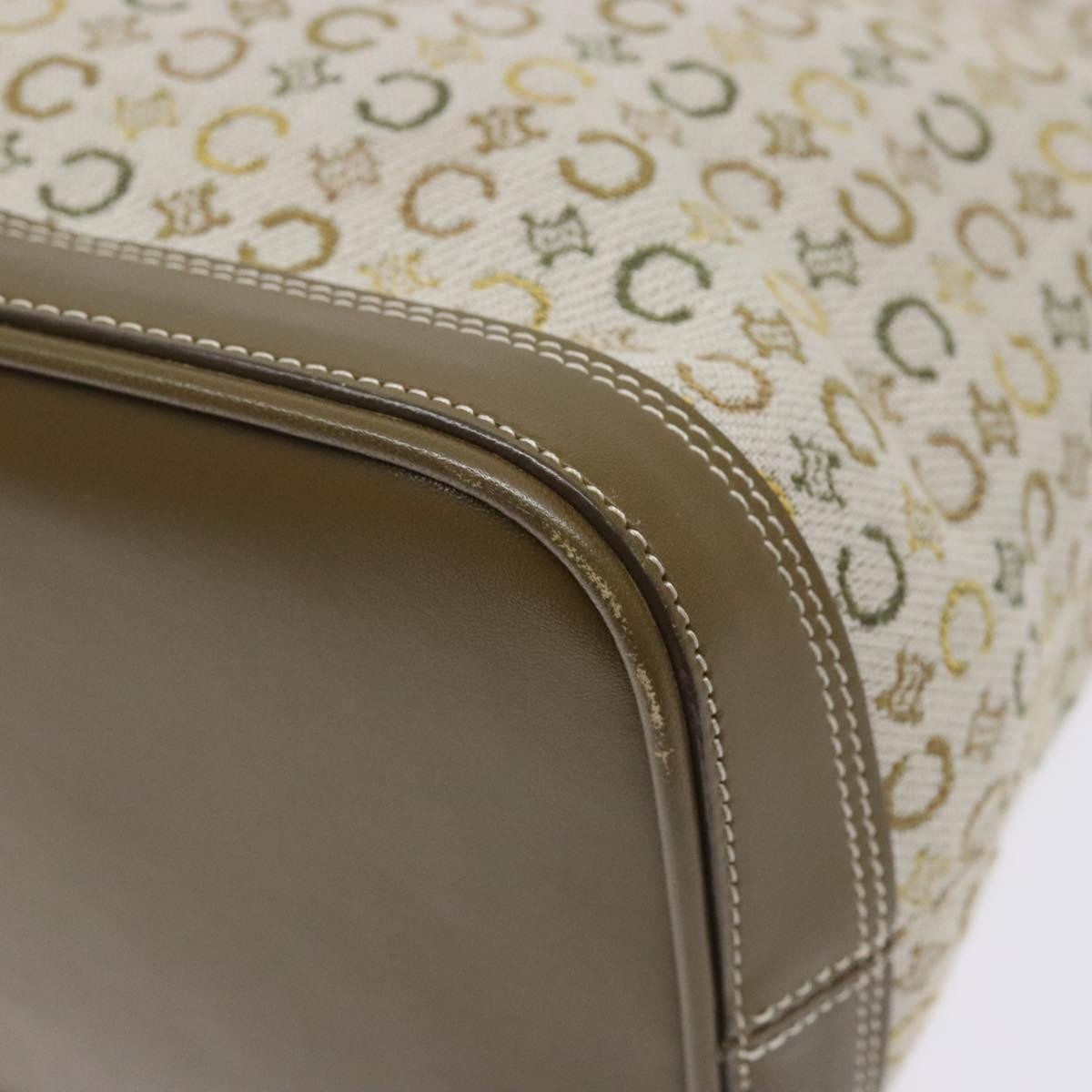 Celine Vintage Macadam Canvas Khaki Canvas Bag (Pre-Owned)