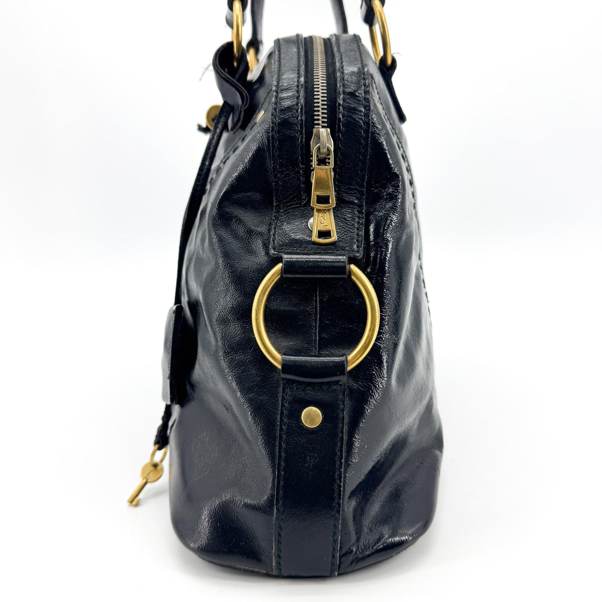 Saint Laurent Muse Patent Black Patent_Leather Shoulder Bag Bag (Pre-Owned)