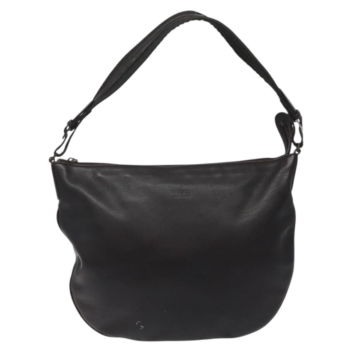 Gucci Vintage Leather Brown Leather Shoulder Bag Bag (Pre-Owned)